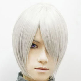White 30cm  Vampire Knight   KIRYU ZERO  Short Nylon Cosplay Wig