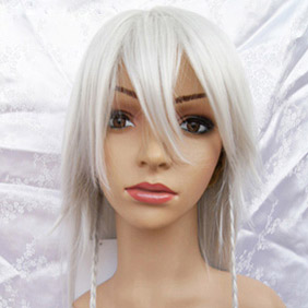White 100cm Pandora Hearts Alice (Silvery) Long Straight Nylon Cosplay Wig