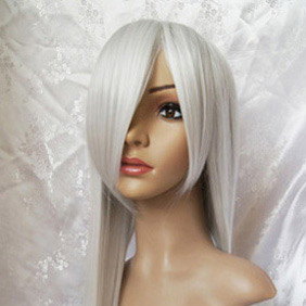 White 100cm Vampire Knight Hiou Shizuka Long Straight Nylon Cosplay Wig