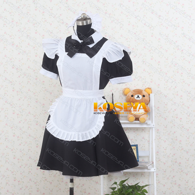 Maid Costume Mini Skirt Black Cosplay Costume