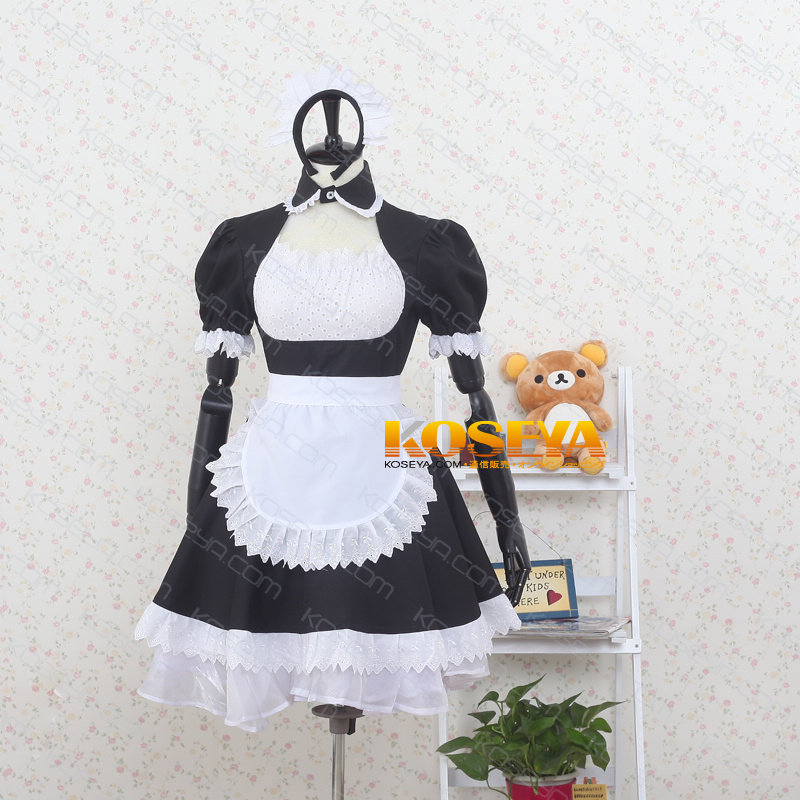 Maid Costume Mini Skirt Black Cosplay Costume
