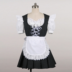Maid Costume Mini Skirt dot Cosplay Costume