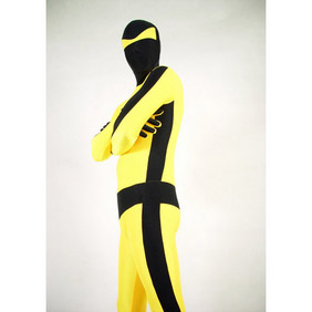 Sexy Yellow&Black Lycra Zentai Suit
