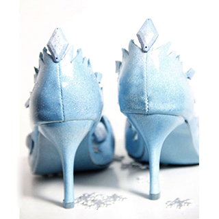 アナと雪の女王　Frozen　Disney エルサ（Elsa） ブルー  合皮  コスプレ靴