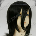Black 45cm Bleach Kuchiki Rukia Mid-Long Nylon Wavy Cosplay Wig