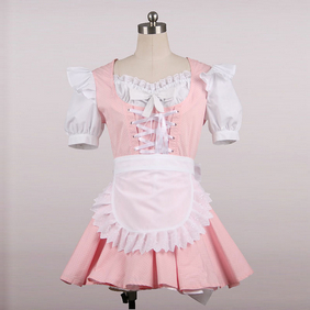 メイド服 コスチューム ミニスカート ピンク 風 コスプレ衣装