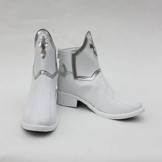 ソードアート·オンライン アスナ/ 結城明日奈（ゆうき あすな） ホワイト ショート   フラットヒール  風 コスプレ靴