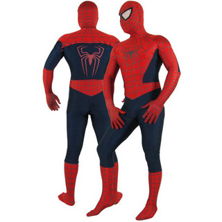 通気 柔らかい レッド スパイダーマン 全身タイツ 仮装 コスチューム
