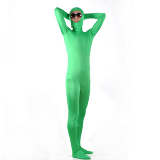 通気 柔らかい セクシー 緑 グリーン ライクラ 全身タイツ 仮装 コスチューム