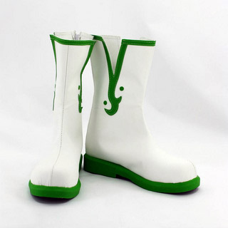 鬼灯の冷徹 白澤（はくたく） ホワイトとグリーン  風 コスプレ靴