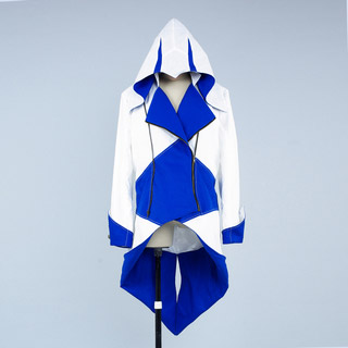 アサシン クリード III コナー/ラドンハゲードン 白と青　ジャケット 風 コスプレ衣装