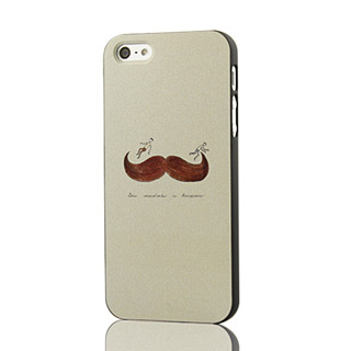 iPhone5 ケース　　おもしろ茶褐色ひげ　pcプラスチック携帯ケース　