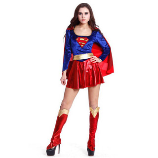 ハロウィン スーパーマン 大人仮面舞踏会衣装 パーティー服 女性制服 コスチューム