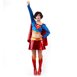 ハロウィン 女性スーパーマン パーティー衣装 仮面舞踏会衣装 制服 コスチューム