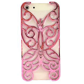 透かし彫り蝶　上品な携帯ケース　iPhone5　ケース