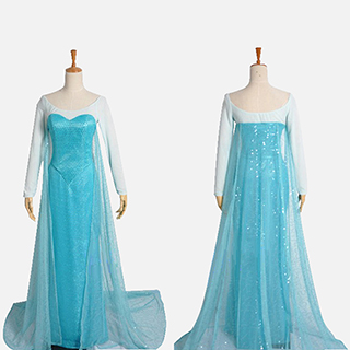 アナと雪の女王 Frozen Disney エルサ（Elsa） ワンピース 風 コスプレ衣装