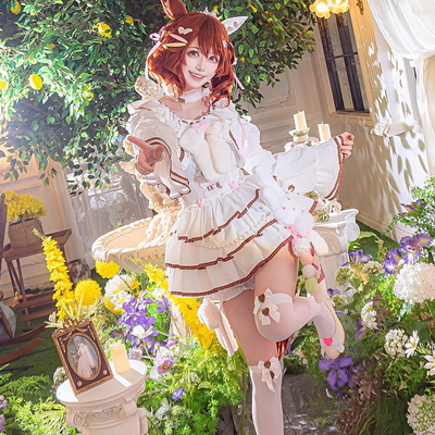 ウマ娘 プリティーダービー　バレンタインデー 真弓快车‌（まびき　きし）lolita　風 コスプレ衣装