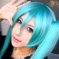 VOCALOID 初音ミク ブルー 耐熱新素材 ロング 風 コスプレウィッグ