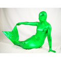 通気 柔らかい セクシー グリーン 緑 メタリック 透明人間人魚形 全身タイツ