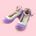可愛い 紫とホワイト 4.5cm 蝶結び アンクルストラップ   ロリィタ/ロリータ靴