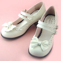 可愛い ホワイト 4.5cm 蝶結び   ロリィタ/ロリータ靴