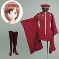 VOCALOID 千本桜 MEIKO 軍服 風 コスプレ衣装+コスプレウイッグ+ 風 コスプレブーツ 3点セット
