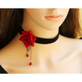 ロリータ 薔薇の首飾り 首輪 ロブスタークラスプ コスロリ アクセサリ